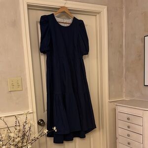 Gretchen Scott Designs Dark Blue Long Sleeve Dress